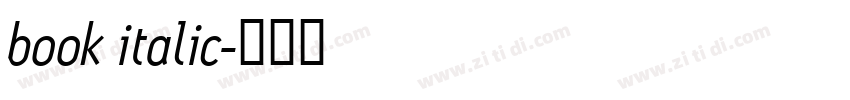 book italic字体转换 book italic字体转换